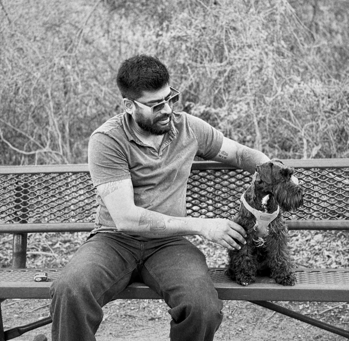 Prithvi Datla with his dog